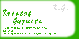 kristof guzmits business card