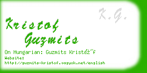 kristof guzmits business card